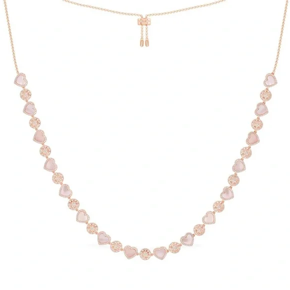 APM Monaco | Jewelry | Apm Pink Nacre Heart Dot Adjustable